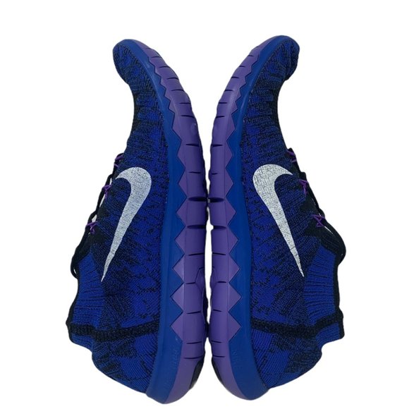 New Nike Free 3.0 Flyknit 636231-014 Royal/Black/White/Multicolor Sneakers Sz 9 - Picture 8 of 13